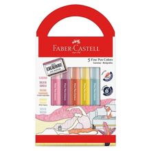 Caneta Ponta Fina Com Cheirinho 5 Cores Faber-castell