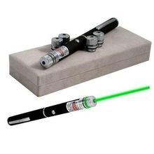 Caneta Laser Verde Pointer 5000mw Com 5 Ponteiras De Efeitos