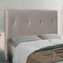 Cabeceira Solteiro 0,90m Estofada Em Tecido Linho Ancona - Lucadi Rústico Areia