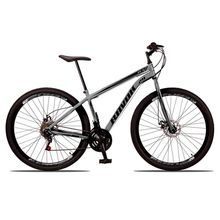 Bicicleta Bike Aço 21 Marchas Vel Aro 29 Grafite