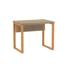 Mesa Escritório 900x600x750mm M900pe40tub Noce Naturalle-laranja Picasso
