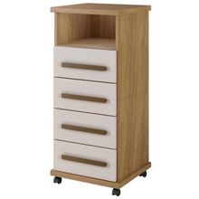 Balcão Piauí 4 Gavetas Cinamomo Off White Arte Móveis