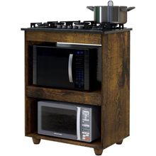 Balcão Para Cooktop 4 Bocas 2 Nichos Turim Kaiki Móveis Ipê