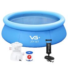 Piscina Inflável Joy Set 2490l Circular 240cm Com Filtro Bomba Vg Plus 220v