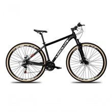 Bicicleta Aro 29 Absolute Nero 5 Alumínio Mtb 27v K7 Freio A Disco Garfo Suspensão preto Tam: 19
