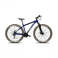 Bicicleta Aro 29 Absolute Nero 5 Alumínio Mtb 27v K7 Freio A Disco Garfo Suspensão Azul Tam: 19