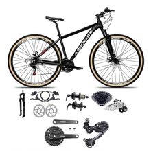 Bicicleta Aro 29 Absolute Nero 5 Câmbios Shimano Deore-altus 27v Freio Hidráulico Garfo C-trava preto Tam: 23