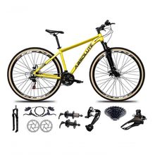 Bicicleta Aro 29 Absolute Nero 5 Freio Hidráulico K7 27v Alumínio Garfo Com Trava Mtb amarelo Tam: 21