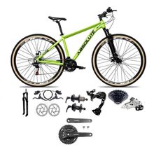 Bicicleta Aro 29 Absolute Nero 5 Câmbios Shimano Alívio-altus 27v Freio Hidráulico Garfo C-trava Verde Tam: 21