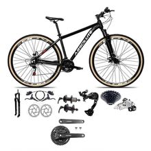 Bicicleta Aro 29 Absolute Nero 5 Câmbios Shimano Alívio-altus 27v Freio Hidráulico Garfo C-trava preto Tam: 21