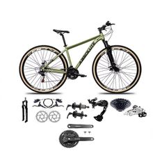 Bicicleta Aro 29 Absolute Nero 5 Câmbios Shimano Alívio-altus 27v Freio Hidráulico Garfo C-trava oliva Tam: 21