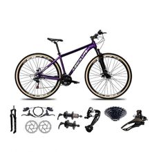 Bicicleta Aro 29 Absolute Nero 5 Freio Hidráulico K7 27v Alumínio Garfo Com Trava Mtb Roxo Tam: 13.8