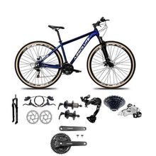 Bicicleta Aro 29 Absolute Nero 5 Câmbios Shimano Alívio-altus 27v Freio Hidráulico Garfo C-trava Azul Tam: 19
