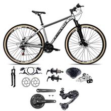 Bicicleta Aro 29 Absolute Nero 5 Câmbios Shimano Deore-altus 27v Freio Hidráulico Garfo C-trava cinza Tam: 23