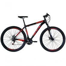 Bicicleta Aro 29 Gta Start Alumínio 27v K7 Freio A Disco Garfo Suspensão Mountain Bike preto-vermelho Tam: 15