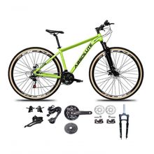 Bicicleta Aro 29 Absolute Nero 5 Kit 2x9 Gta Sunrun K7 Freio A Disco Garfo Com Trava Mtb Verde Tam: 19