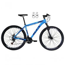 Bicicleta Aro 29 Gta Start Freio Hidráulico 21v Alumínio Mountain Bike Garfo Suspensão Azul Tam: 17