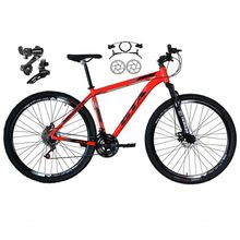 Bicicleta Aro 29 Gta Start Feminina Câmbios Shimano Freio Hidráulico 21v Mtb Alumínio vermelho Tam: 19