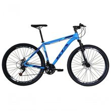 Bicicleta Aro 29 Gta Start Alumínio 27v K7 Freio A Disco Garfo Suspensão Mountain Bike Azul Tam: 17