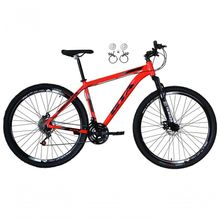 Bicicleta Aro 29 Gta Start Freio Hidráulico 21v Alumínio Mountain Bike Garfo Suspensão vermelho Tam: 19