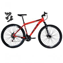 Bicicleta Aro 29 Gta Start Câmbios Shimano 21v Freio A Disco Mountain Bike Alumínio vermelho Tam: 19