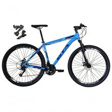 Bicicleta Aro 29 Gta Start Câmbios Shimano 21v Freio A Disco Mountain Bike Alumínio Azul Tam: 15