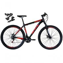 Bicicleta Aro 29 Gta Start Câmbios Shimano 21v Freio A Disco Mountain Bike Alumínio preto-vermelho Tam: 21