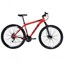 Bicicleta Aro 29 Gta Start Alumínio 27v K7 Freio A Disco Garfo Suspensão Mountain Bike vermelho Tam: 17