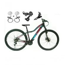 Bicicleta Feminina Aro 29 Absolute Hera 24v Cambios Shimano Freio Hidraulico Mtb Alumínio preto Tam: 17