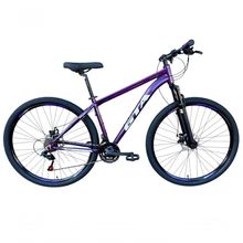 Bicicleta Aro 29 Gta Start Alumínio Mountain Bike 21v Freio A Disco Garfo Suspensão Roxo Tam: 21