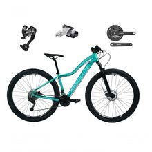 Bicicleta Aro 29 Absolute Hera Feminina Câmbios Shimano Altus 27v Freio Hidráulico K7 Garfo C-trava Verde Tam: 15