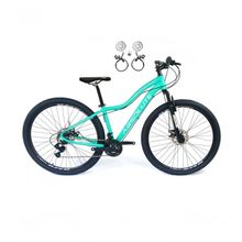 Bicicleta Aro 29 Absolute Hera Feminina Alumínio 21v Freio Hidraulico Garfo Suspensão Mtb Verde Tam: 17