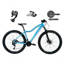 Bicicleta Aro 29 Absolute Hera Feminina Câmbios Shimano Altus 27v Freio Hidráulico K7 Garfo C-trava Azul Tam: 15