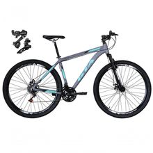 Bicicleta Aro 29 Gta Start Câmbios Shimano 21v Freio A Disco Mountain Bike Alumínio cinza Tam: 17