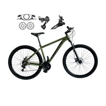 Bicicleta Aro 29 Absolute Nero 5 Alumínio 21v Câmbios Shimano Freio A Disco Hidráulico Mtb oliva Tam: 17