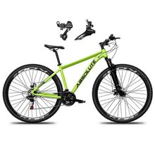Bicicleta Aro 29 Absolute Nero 5 Alumínio 21v Câmbios Shimano Freio A Disco Mountain Bike Verde Tam: 19
