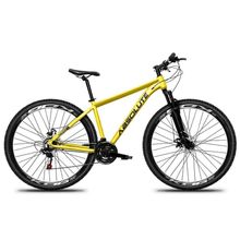 Bicicleta Aro 29 Absolute Nero 5 Alumínio 21v Freio A Disco Garfo Suspensão Mountain Bike amarelo Tam: 19