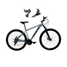 Bicicleta Aro 29 Absolute Nero 5 Alumínio 21v Câmbios Shimano Freio A Disco Mountain Bike cinza Tam: 19