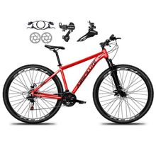 Bicicleta Aro 29 Absolute Nero 5 Alumínio 21v Câmbios Shimano Freio A Disco Hidráulico Mtb vermelho Tam: 15