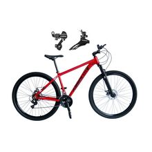 Bicicleta Aro 29 Absolute Nero 5 Alumínio 21v Câmbios Shimano Freio A Disco Mountain Bike vermelho Tam: 19
