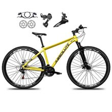 Bicicleta Aro 29 Absolute Nero 5 Alumínio 21v Câmbios Shimano Freio A Disco Hidráulico Mtb amarelo Tam: 17