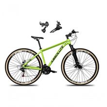 Bicicleta Aro 29 Absolute Nero 5 Alumínio 24v Câmbios Shimano Freio A Disco Mountain Bike Verde Tam: 21