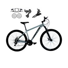 Bicicleta Aro 29 Absolute Nero 5 Alumínio 21v Câmbios Shimano Freio A Disco Hidráulico Mtb cinza Tam: 21