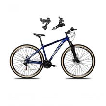 Bicicleta Aro 29 Absolute Nero 5 Alumínio 24v Câmbios Shimano Freio A Disco Mountain Bike Azul Tam: 17