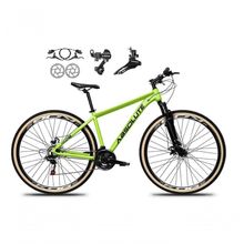Bicicleta Aro 29 Absolute Nero 5 Alumínio 24v Câmbios Shimano Freio A Disco Hidráulico Verde Tam: 15