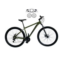Bicicleta Aro 29 Absolute Nero 5 Alumínio 21v Freio Hidráulico Garfo Suspensão Mountain Bike oliva Tam: 21
