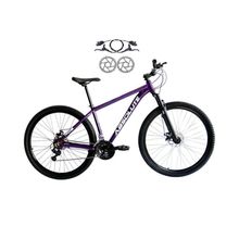 Bicicleta Aro 29 Absolute Nero 5 Alumínio 21v Freio Hidráulico Garfo Suspensão Mountain Bike Roxo Tam: 19