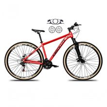 Bicicleta Aro 29 Absolute Nero 5 Alumínio Freio Hidráulico 24v Garfo Suspensão Mtb vermelho Tam: 19