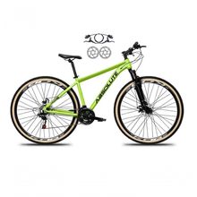 Bicicleta Aro 29 Absolute Nero 5 Alumínio Freio Hidráulico 24v Garfo Suspensão Mtb Verde Tam: 15