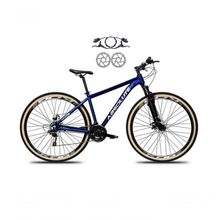 Bicicleta Aro 29 Absolute Nero 5 Alumínio Freio Hidráulico 24v Garfo Suspensão Mtb Azul Tam: 17